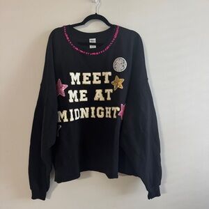 Meet Me At Midnight Black Embellished Women's Sweater